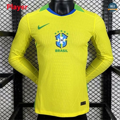 Max Maillots Player Version 2025/26 Brésil Domicile Manche Longue