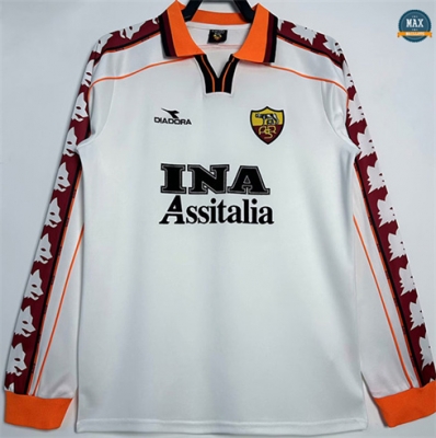 Max Maillots Retro 1998-99 AS Roma Exterieur Manche Longue