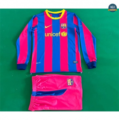 Maillot Retro Foot 2010-11 Barcelone Enfant Domicile Manche Longue
