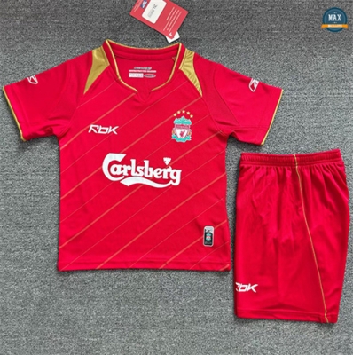 Max Maillots Rétro 2005-06 Liverpool Enfant Domicile