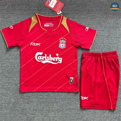 Max Maillots Rétro 2005-06 Liverpool Enfant Domicile
