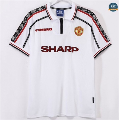 Max Maillots Retro 1998-99 Manchester United Blanc
