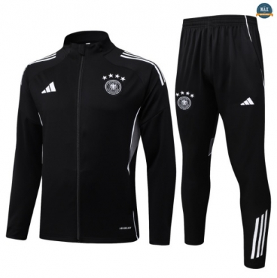 Maxmaillots Veste Survetement Allemagne 2025/26 Noir/Blanc/Gris Pas Chere