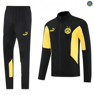 Maxmaillots Veste Survetement Borussia Dortmund 2025/26 Noir/Jaune Pas chèr