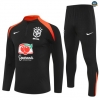 Maxmaillots Survetement Enfant Brésil 2025/26 Noir/Orange Pas Cher