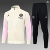 Maxmaillots Veste Survetement Enfant PSG 2025/26 abricot/Rose/Noir Pas Cher