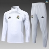 Maxmaillots Survetement Enfant Real Madrid 2025/26 Blanc/Gris Pas Cher
