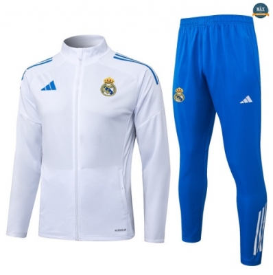 Maxmaillots Veste Survetement Real Madrid 2025/26 Blanc/Bleu Online