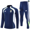 Maxmaillots Survetement Real Madrid 2025/26 Bleu Marine/Blanc/Vert Grossiste