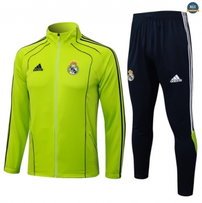 Maxmaillots Veste Survetement Real Madrid 2025/26 Vert/Noir/Blanc Pas Cher
