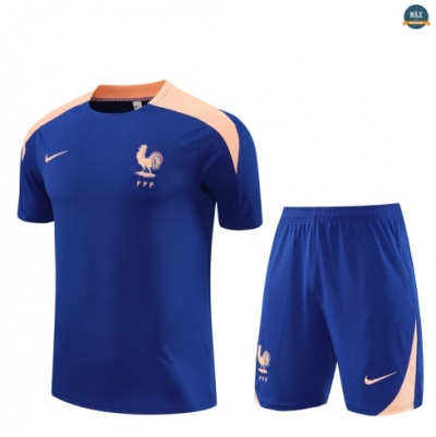 Maxmaillots Training France + Short 2025/26 Bleu Pas chèr