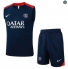 Maxmaillots Training PSG Ensemble Short Débardeur 2025/26 Bleu Marine/Rouge Pas chèr