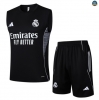 Maxmaillots Training Real Madrid Ensemble Short Débardeur 2025/26 Noir/Blanc Pas Chere
