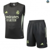 Maxmaillots Training Real Madrid Ensemble Short Débardeur 2025/26 Gris/Vert Pas Cher