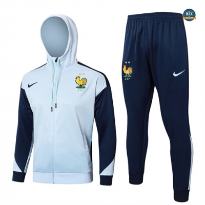 Grossiste Veste Survetement à Capuche France 2024/25 Bleu