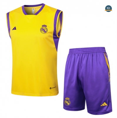 Acheter Max Maillot Real Madrid Debardeur 2024/25 Training jaune pas cher fiable
