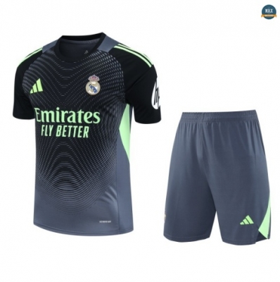 Soldes Max Maillots Training Foot Real Madrid goalkeeper + Short 2025/26 Gris/Noir