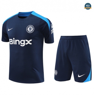 Soldes Max Maillots Training Chelsea + Short 2024/25 Bleu marine