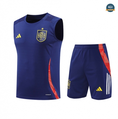 Vendre Max Maillot Training Espagne Ensemble Short Débardeur 2024/25 Bleu