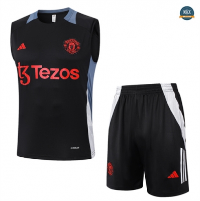 Achat Max Maillots Training Manchester United Ensemble Short Débardeur 2024/25 noir