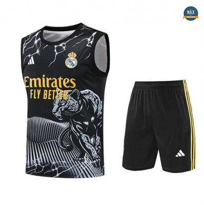 Choix Max Maillots Training Real Madrid Ensemble Short Débardeur 2024/25 noir