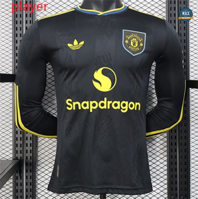 Max Maillots Player Version 2025/26 Manchester United Third Manche Longue