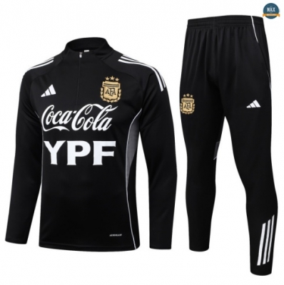 Maxmaillots Survetement Argentine 2025/26 Noir/Blanc Pas chèr