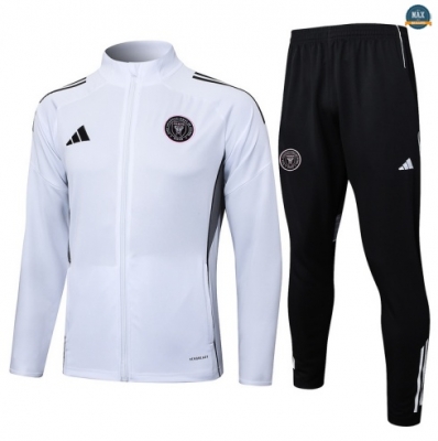 Maxmaillots Veste Survetement Inter Miami 2025/26 Blanc/Noir discout