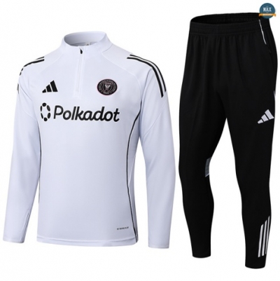Maxmaillots Survetement Inter Miami 2025/26 Blanc/Noir Pas chèr