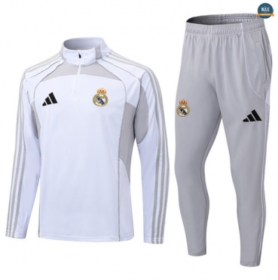 Maxmaillots Survetement Real Madrid 2025/26 Blanc/Gris discout