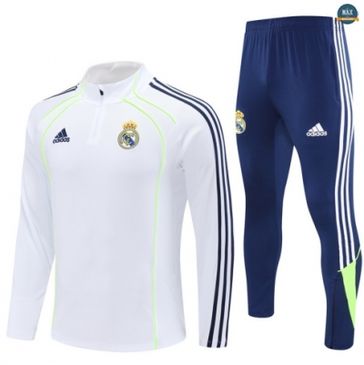 Maxmaillots Survetement Real Madrid 2025/26 Blanc/Bleu/Vert Online