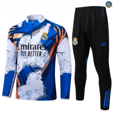 Maxmaillots Survetement Real Madrid 2025/26 Bleu/Blanc Pas Chere