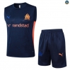 Maxmaillots Training Marseille Ensemble Short Débardeur 2025/26 Bleu Marine/Orange Online