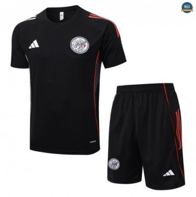 Maxmaillots Training Ajax + Short 2025/26 Noir/Rouge personnalisé