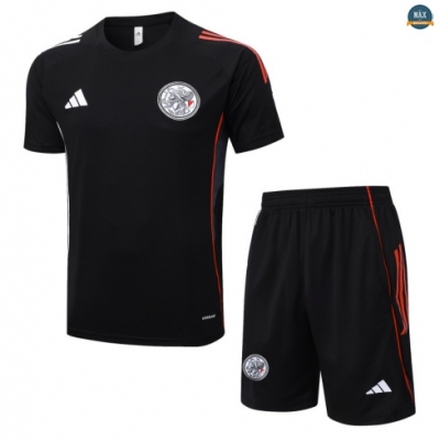 Maxmaillots Training Ajax + Short 2025/26 Noir/Rouge personnalisé