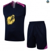 Maxmaillots Training Barcelone Ensemble Short Débardeur 2025/26 Bleu Marine/Violet personnalisé