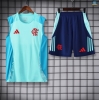 Maxmaillots Training Flamengo Ensemble Short Débardeur 2025/26 Bleu Clair Pas Chere
