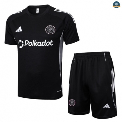 Maxmaillots Training Inter Miami + Short 2025/26 Noir/Blanc/Gris Pas Cher