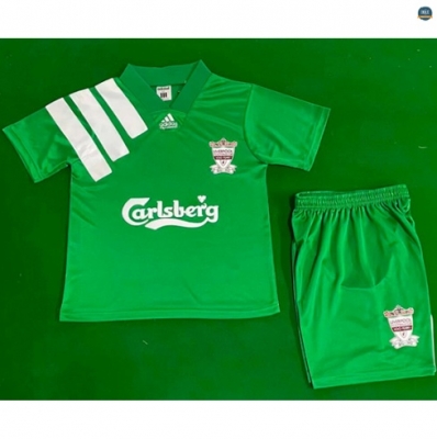 Max Maillots Foot Retro 1992-93 Liverpool Enfant Vert