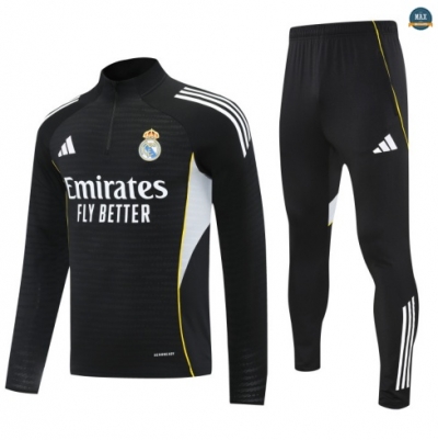 Nouveau Max Survetement Real Madrid 2025/26 Noir/Blanc/Jaune