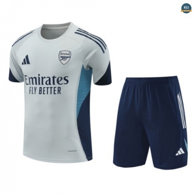 Choix Max Maillots Training Foot Arsenal + Short 2025/26 Gris/Bleu Marine/Bleu