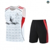 Prix Max Maillot Training Foot Manchester United Ensemble Short Débardeur 2025/26 Blanc/Noir/Rouge