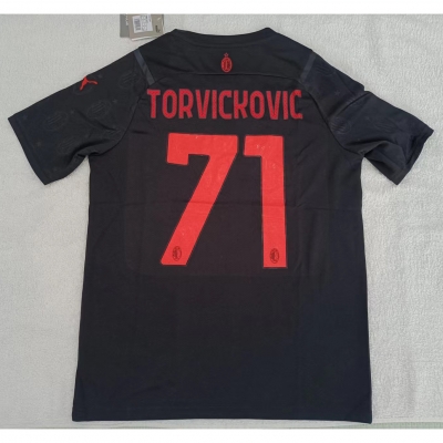 max maillots produits à prix réduits 230211 AC Milan TORVICKOVIC 71 Taille S Noir