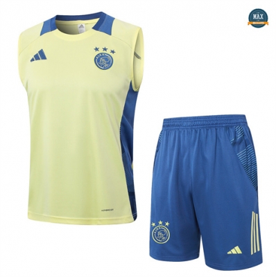 Acheter Max Maillot Training Ajax Ensemble Short Débardeur 2024/25 jaune clair