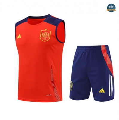 Achat Max Maillots Training Espagne Ensemble Short Débardeur 2024/25 rouge