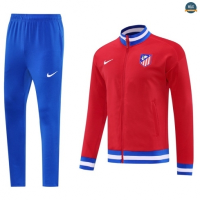 Maxmaillots Veste Survetement Atletico Madrid 2025/26 Rouge/Bleu personnalisé