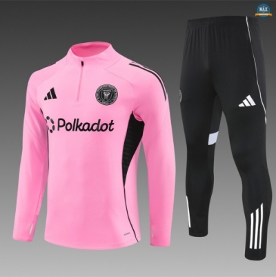 Maxmaillots Survetement Enfant Inter Miami 2025/26 Rose/Noir/Blanc personnalisé