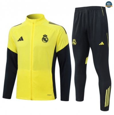 Maxmaillots Veste Survetement Real Madrid 2025/26 Jaune/Noir Online