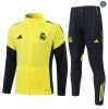 Maxmaillots Veste Survetement Real Madrid 2025/26 Jaune/Noir Online