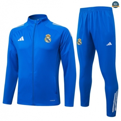 Maxmaillots Veste Survetement Real Madrid 2025/26 Bleu/Blanc Online
